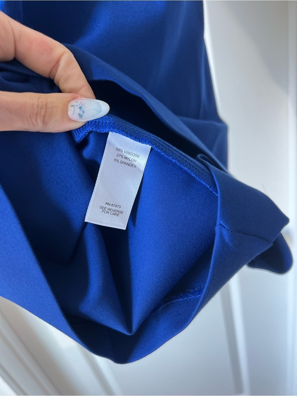 Taylor Sleeveless Cobalt Blue Sheath Dress - Picture 6 of 9